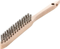 Brosse à main métallique, acier inoxydable V2A, ondulé, 0,35 mm