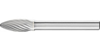 Fraise sur tige en carbure, denture 3, forme flamme B