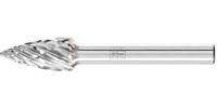 Fraise sur tige en carbure, denture STEEL, forme ogive à bout pointu SPG