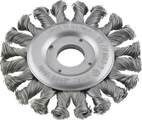 Brosse circulaire, acier, torsadé à droite/à gauche