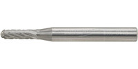Fraise sur tige en carbure, denture C, forme cylindrique à bout arrondi WRC