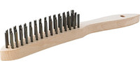 Brosse à main métallique, acier, lisse