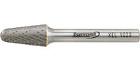 Fraise sur tige en carbure, denture C, forme conique à bout rond KEL