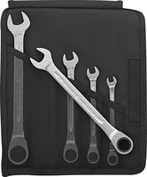 Jeu de clés mixtes à cliquet, n° 17 F, 5 pièces