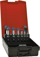 Jeu de fraises coniques à chanfreiner et ébavurer à 90°, à pas variable