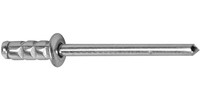 Rivet aveugle multiserrage, acier/acier, tête goutte de suif