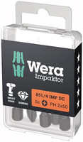 Embout 1/4" cruciforme PH Bit-Box 5 Impaktor PH