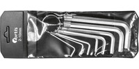 Jeu de clés mâles coudées, 6 pans, courtes, anneau