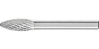 Fraise sur tige en carbure, denture 3 PLUS, forme flamme B