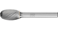 Fraise sur tige en carbure, denture 3, forme goutte TRE