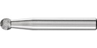 Fraise sur tige en carbure, denture MICRO, forme sphérique KUD