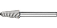 Fraise sur tige en carbure, denture 3, forme conique à bout rond KEL