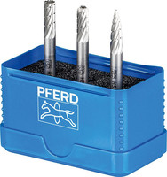 Jeu de fraises sur tige HSS, denture 3, 3 pièces