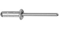 Rivet aveugle multiserrage, alu/inox, tête goutte de suif