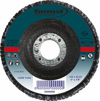Disque à lamelles, pour l'usinage de l'acier inoxydable, grain céramique, Ø 115 mm, bombé