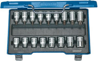 Coffret de douilles/embouts de vissage 1/2" pour vis TORX®, n° ITX 19 TX-017